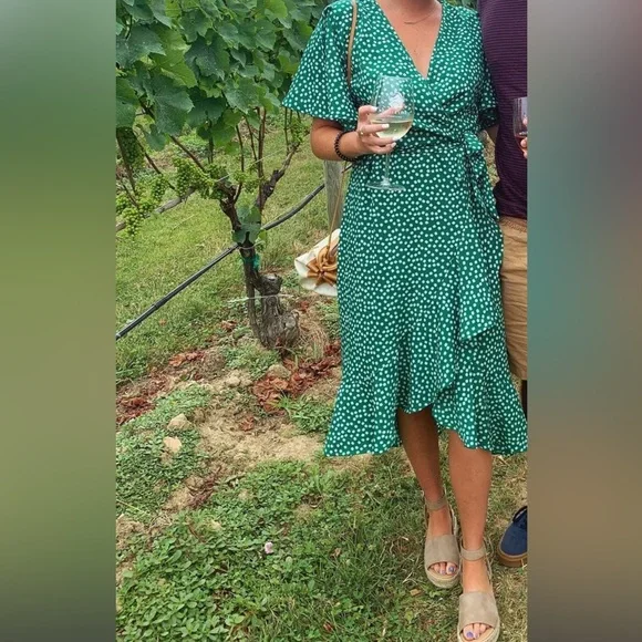 SHEIN | Dresses | Polka Dot Midi Dress | Poshmark